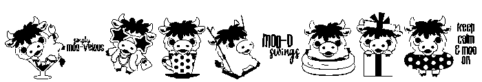 DB Highland and Happy Font OTHER CHARS