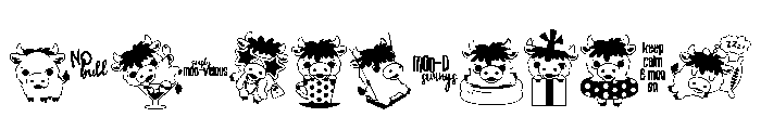 DB Highland and Happy Font UPPERCASE