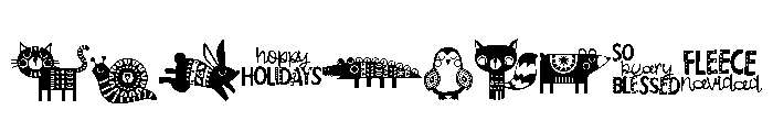 DB Holiday Cheer Animals Font OTHER CHARS