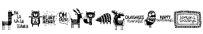 DB Holiday Cheer Animals FONT