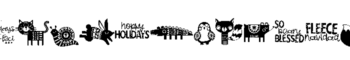 DB Holiday Cheer Animals Font LOWERCASE