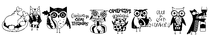 DB Hoot and Harvest Font OTHER CHARS