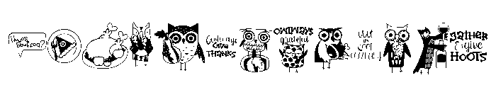 DB Hoot and Harvest Font LOWERCASE