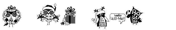 DB Hoot and Holidays Font OTHER CHARS