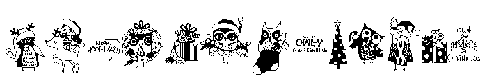 DB Hoot and Holidays Font UPPERCASE