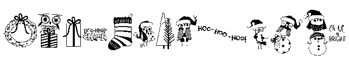 DB Hoot and Holidays Font LOWERCASE