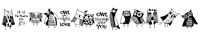 DB Hoot and Whimsy Font UPPERCASE