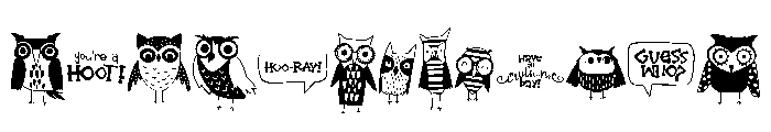 DB Hoot and Whimsy Font LOWERCASE