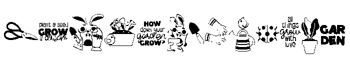 DB Hop To It Garden Font LOWERCASE
