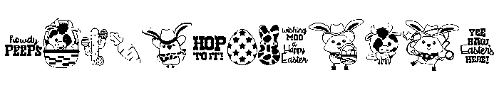 DB Howdy Easter Font LOWERCASE