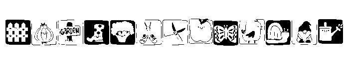 DB Iconic Garden Font LOWERCASE