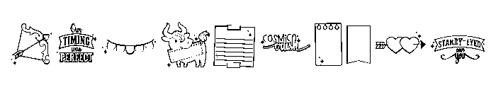 DB In the Stars Journaling Font OTHER CHARS