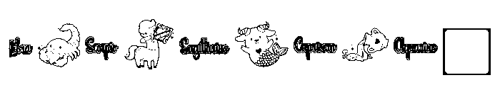 DB In the Stars Font OTHER CHARS