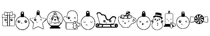 DB Kawaii Christmas Font LOWERCASE