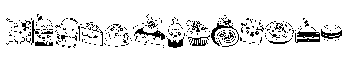DB Kawaii Kringle Bakery Font UPPERCASE