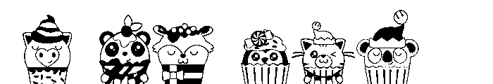 DB Kawaii Kringle Cupcakes Font OTHER CHARS