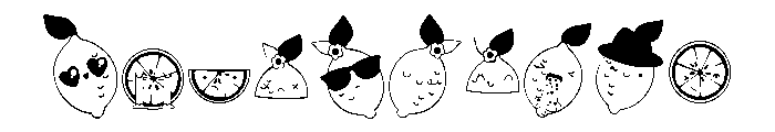 DB Lemon Meringue- Emojis Font OTHER CHARS