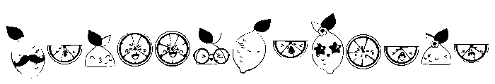 DB Lemon Meringue- Emojis Font UPPERCASE