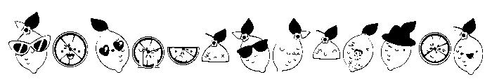 DB Lemon Meringue- Emojis Font LOWERCASE