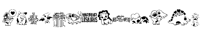 DB Little Dinos Love Font UPPERCASE