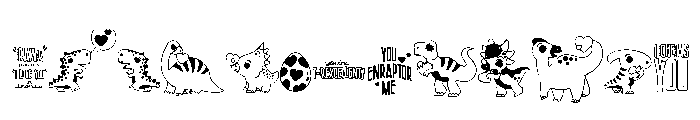 DB Little Dinos Love Font LOWERCASE