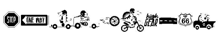 DB Little Dinos Racers Font OTHER CHARS