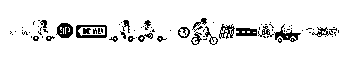 DB Little Dinos Racers Font LOWERCASE