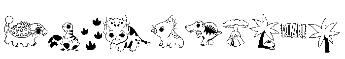 DB Little Dinos Font OTHER CHARS