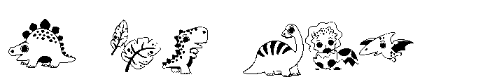 DB Little Dinos Font OTHER CHARS