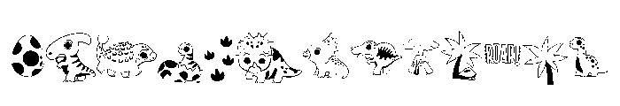 DB Little Dinos Font LOWERCASE