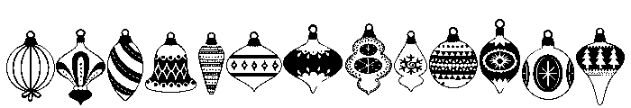 DB Llama-days Ornaments Font UPPERCASE