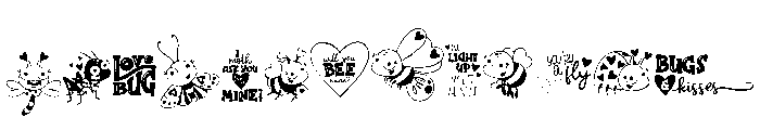 DB Lovebugs Font UPPERCASE