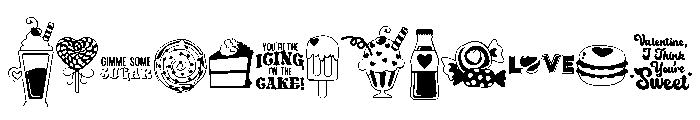 DB Lovedays Sweets Font UPPERCASE