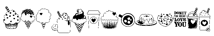 DB Lovedays Sweets Font UPPERCASE