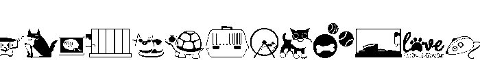 DB Lucky Pets Shop Font UPPERCASE