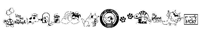 DB Lucky Pets Font UPPERCASE