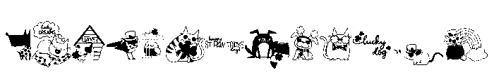 DB Lucky Pets Font UPPERCASE