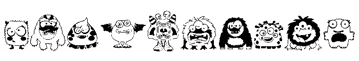 DB Make a Monster Mr and Mrs Font OTHER CHARS