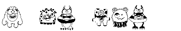 DB Make a Monster Mr and Mrs Font OTHER CHARS