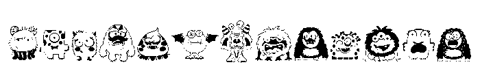 DB Make a Monster Mr and Mrs Font LOWERCASE