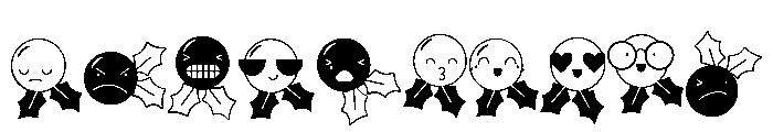 DB Merry Emoji Holly Font OTHER CHARS