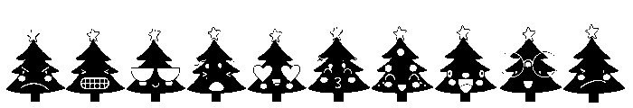 DB Merry Emoji Trees Font OTHER CHARS