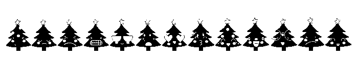 DB Merry Emoji Trees Font LOWERCASE