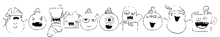 DB Merry Monster Holidays Font OTHER CHARS