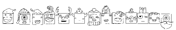 DB Merry Monster Squares FONT