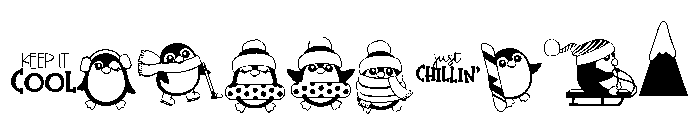 DB Merry Penguins Winter Font OTHER CHARS