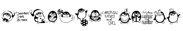 DB Merry Penguins Font LOWERCASE