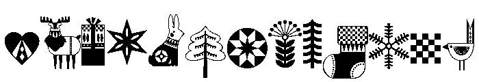 DB Modern Christmas Font LOWERCASE