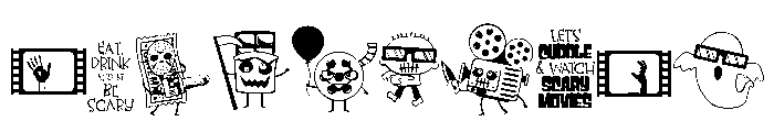 DB Movie Night Scary Font OTHER CHARS