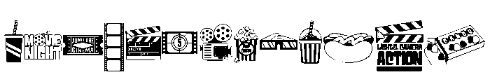 DB Movie Night Font UPPERCASE